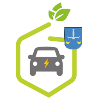 symbol auta, zielone listki