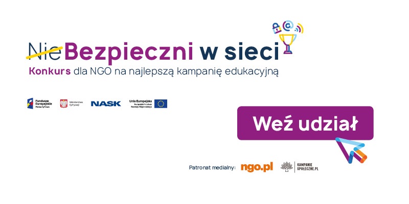banner konkursu z napisami
