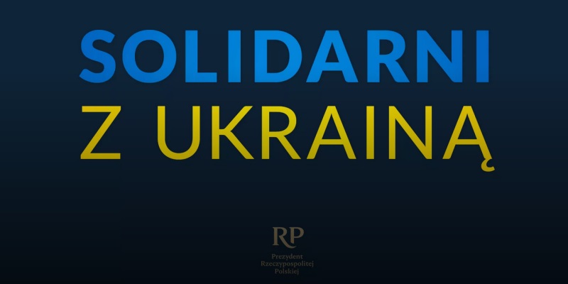 kolorowy napis solidarni z Ukrainą
